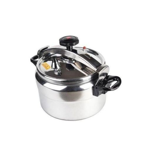 7 Litres Stainless Steel Pressure Cooker With Steamer & Handles - Silver