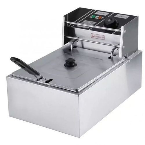 WNGREAT Commercial Deep Fryer 12Ltr + Free Potato Chipper - Silver