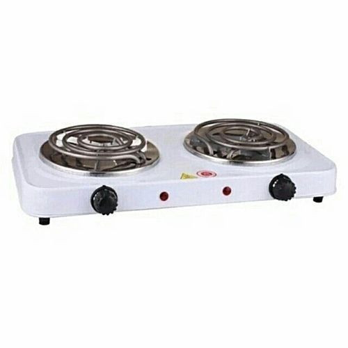 Hot Plate Portable Double Burner Electric Coil Hot Plate - White, Black