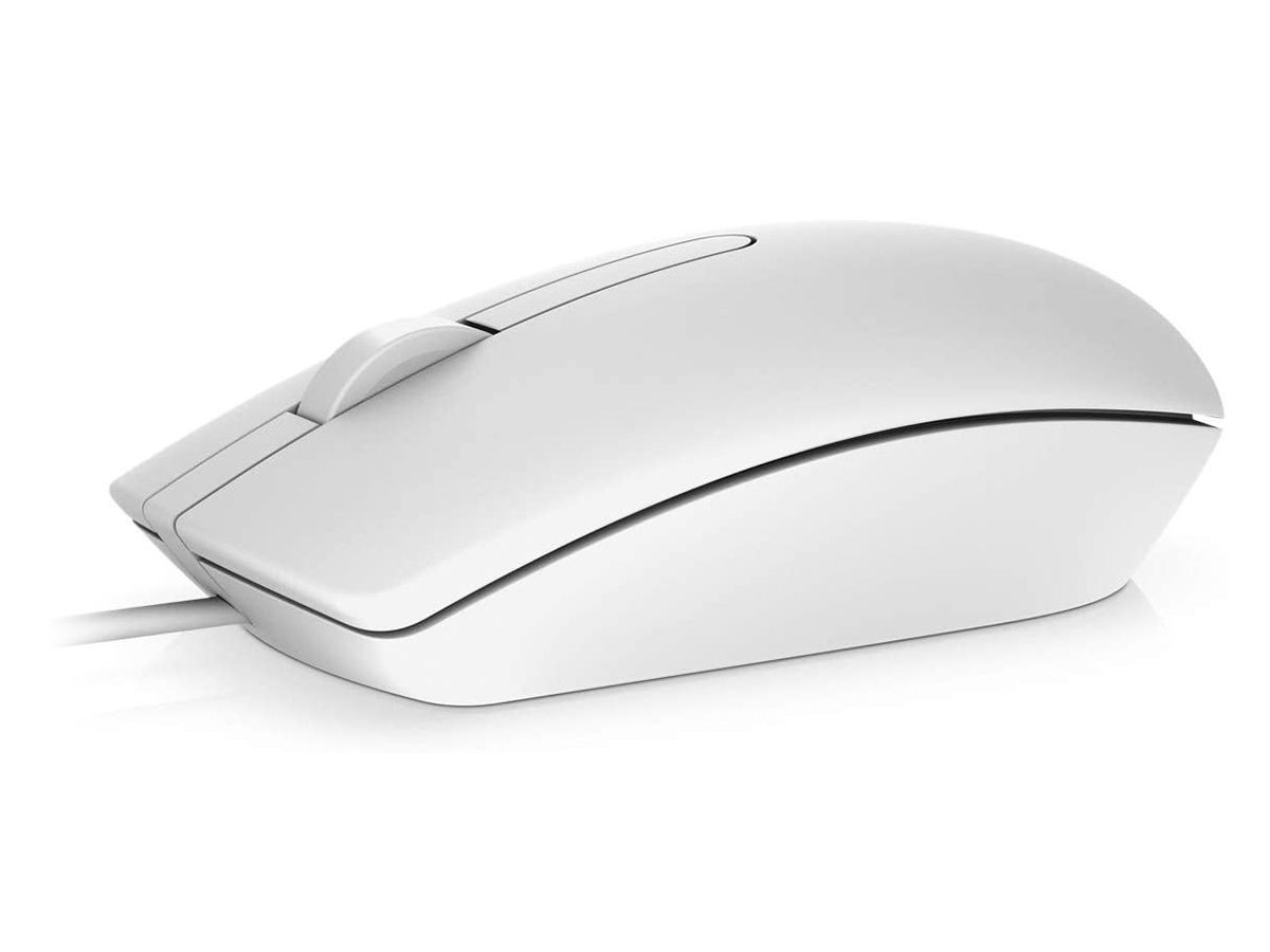 Dell White MS116 Wired mouse