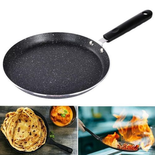 Pancake, Roti Bread, Egg,Chapati Frying Pan (26cm)-Black