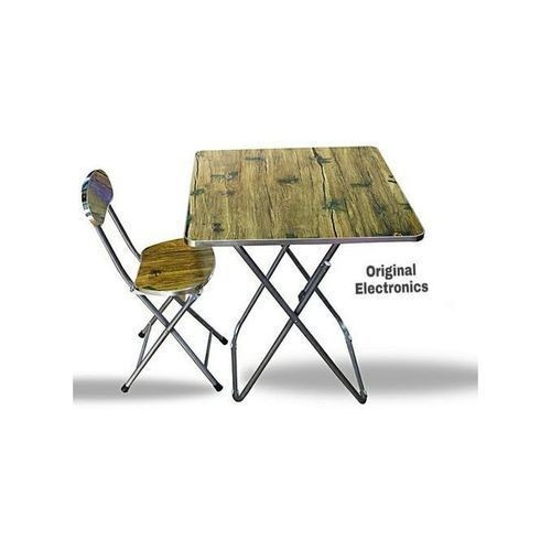Folding Reading Table And Chair Brown Chery