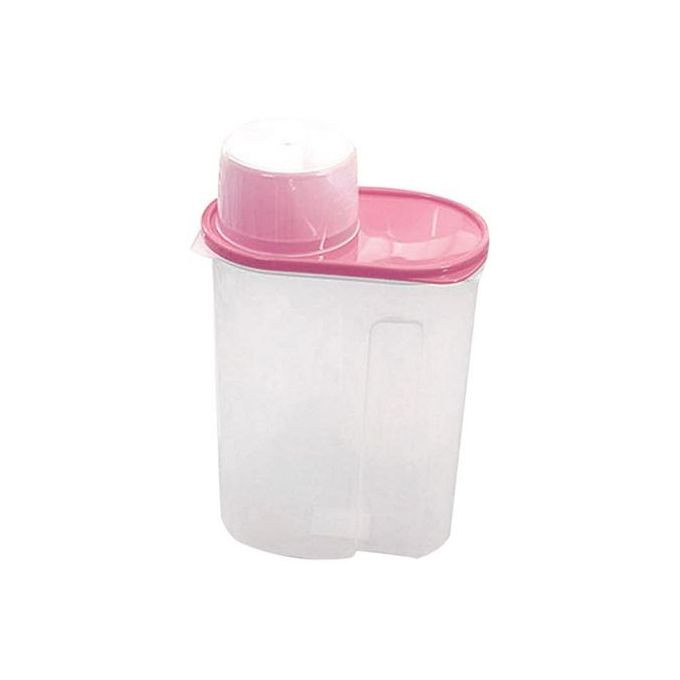 2.5 Litre Food Plastic Storage Grains Cereal Container, Pink.