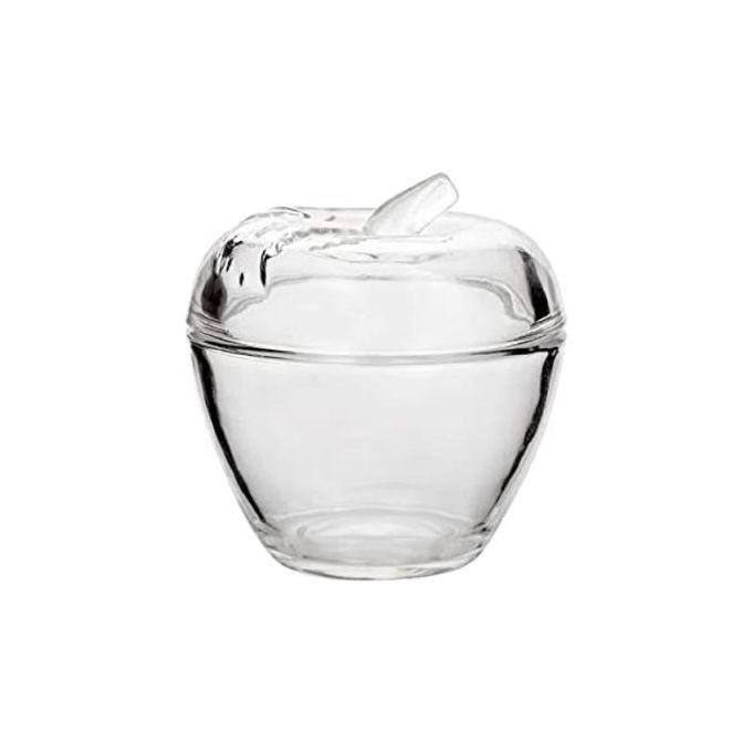 Glass Sugar Bowl Dish - Colorless .