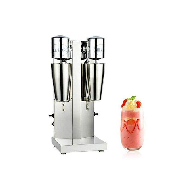 Commercial Double Head Drink Mixer Blenders Milkshake Machine, Silver.