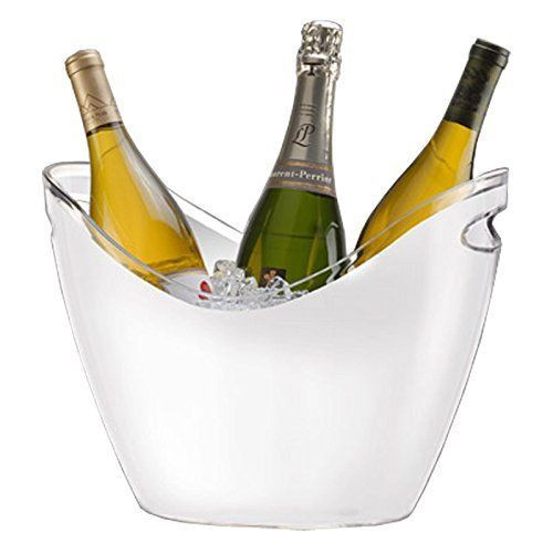 Co-Rect Acrylic 6 Bottle Champagne,Wine Ice Bucket, White