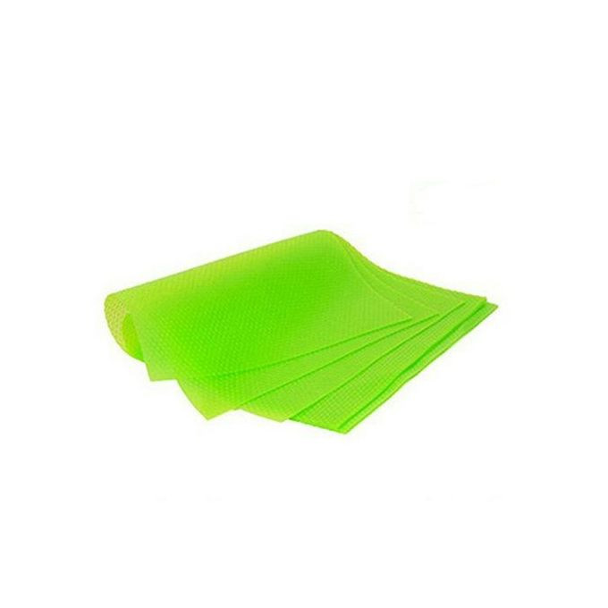 4 Piece Refrigerator Water Proof Liner Mats - Green .