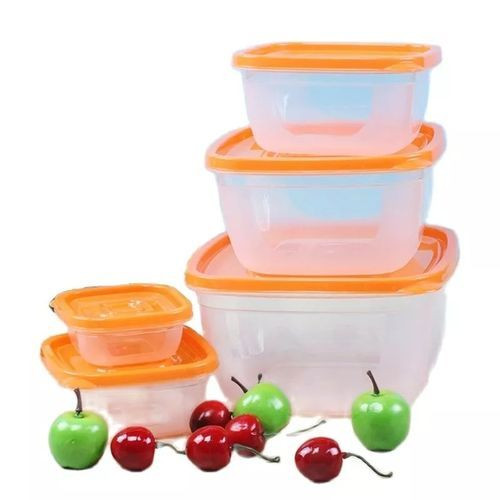 5 Pc Airtight Food Storage Containers Tins With Lids,Multi-Colours.
