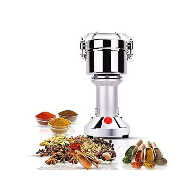 300g Electric Herb Grain Grinder Cereal Milling Flour Powder Machine,Silver.