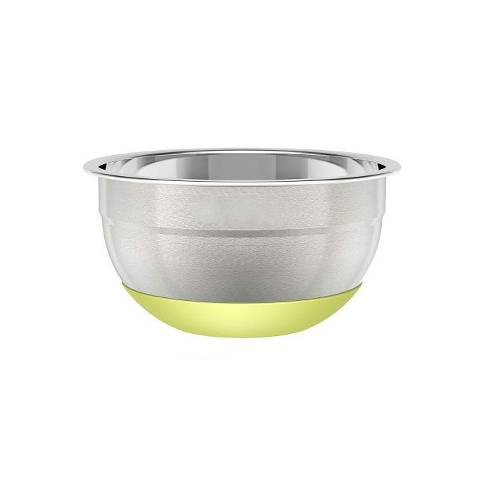 20Cm Kitchen Steel Mixing Bowl For Baking Cooking Salad Fruits- Silver