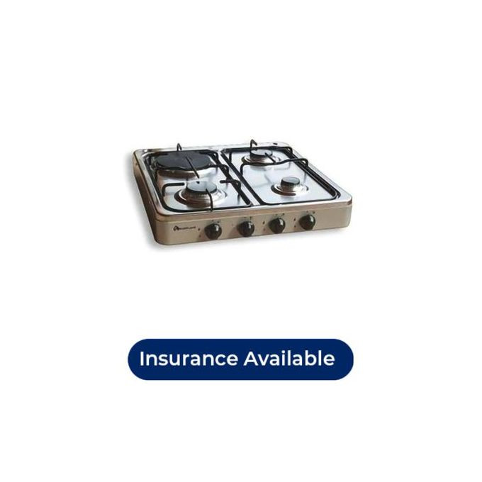 3 Gas +1 Electric Hot Plate Table Top Cooker Burner Stove, Silver. Blueflame