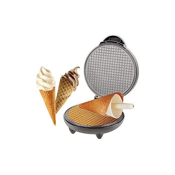 Electric Waffle, Ice Cream Cone Maker Machine, Egg Rolls Baking Pan -Black Sayona