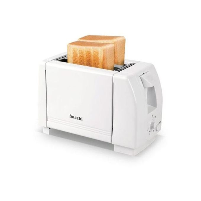 2 Slice Electric Bread Toaster - White. Saachi