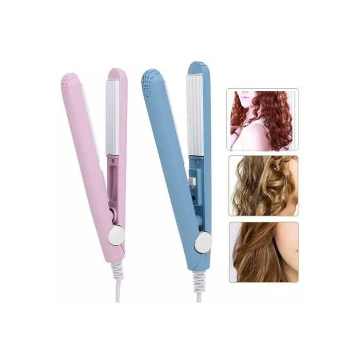 Mini Portable Hair Straightener Curling Iron,Color May Vary.
