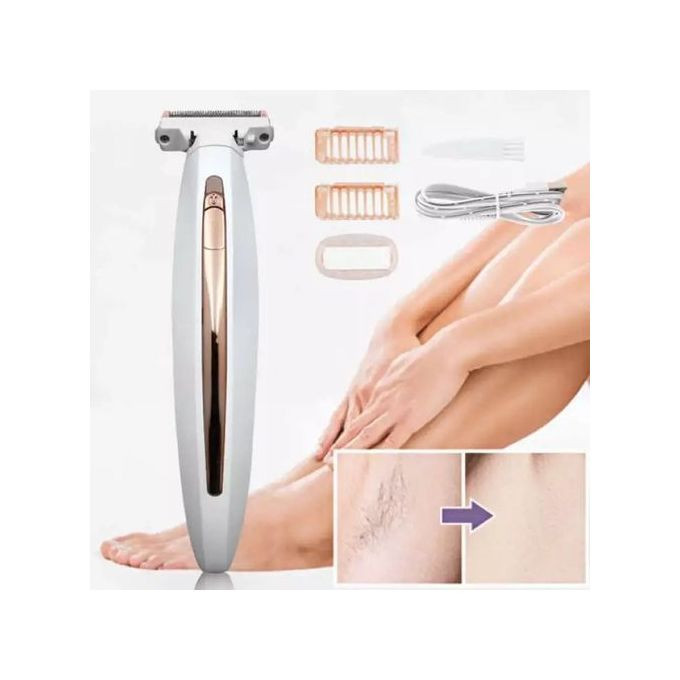 Painless Whole Body Hair Removal Wet And Dry Rechargeable Electric Shaver(White)