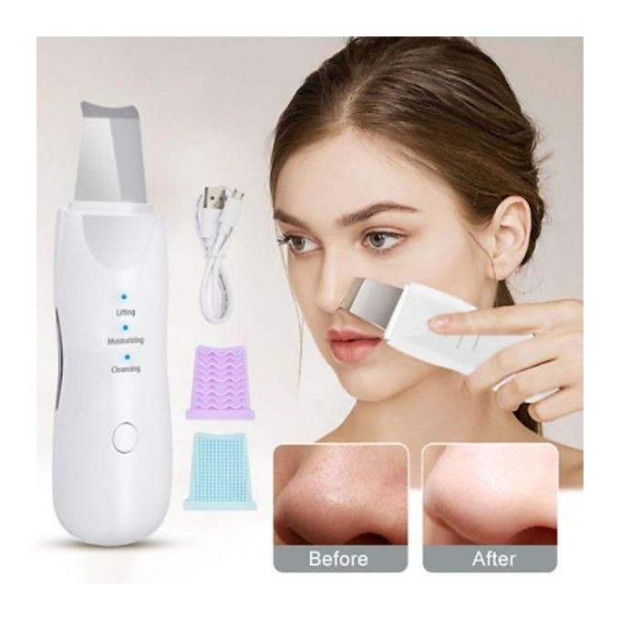 Shovel Facial Ultrasonic Skin Scrubber Spatula, Electric Moisturizing & Cleansing Skin Dirt Blackhead Remover, 3 Modes Facial Lifting Deep Peeling Tool Pore And Exfoliator, Comedone Extractor Treatment , Rechargeable Skin Massage Scrubber- Multicolor