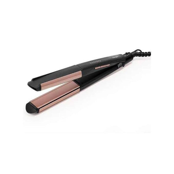 Multi-functional Temperature Control Flat Iron Professional Hair Straightener And Curler 2 in 1- Multicolor Sonifer