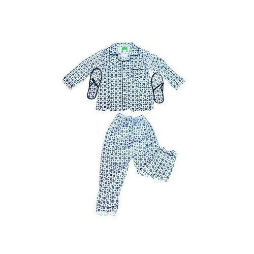 Unisex Boy Girl Children Night Wear Pajamas Set - White Blue, maroon Designed