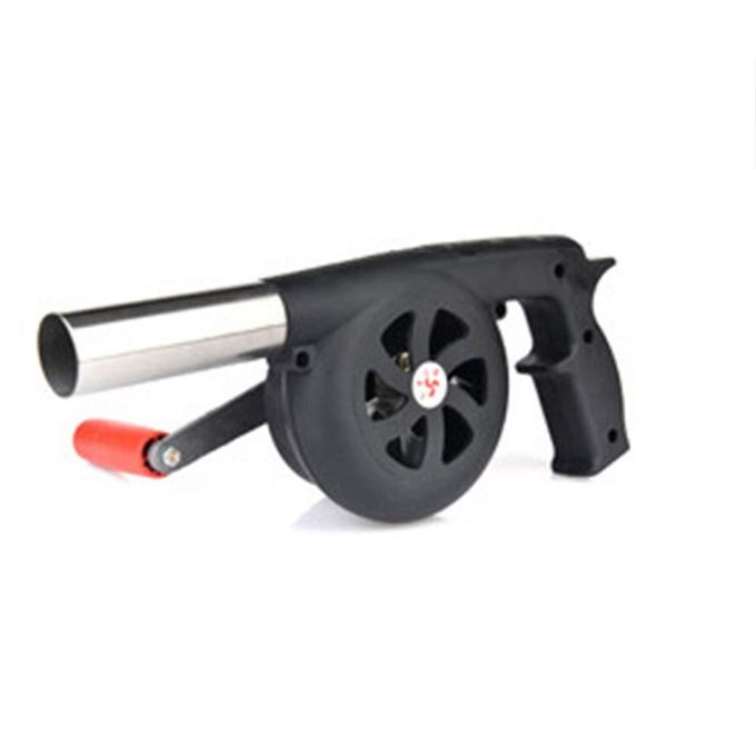 Portable Mini Hand Crank Fan Manual Air Blower for Outdoor Barbecue Grill Fire Cranked Picnic Camping Hiking BBQ Cooking Tool -Multicolor