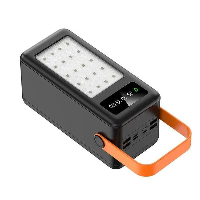 Powerful Power Bank portartil Power Bank 40000mAh Portable King Power Bank Four USB output and a Type-C output built-in flash -Multicolor