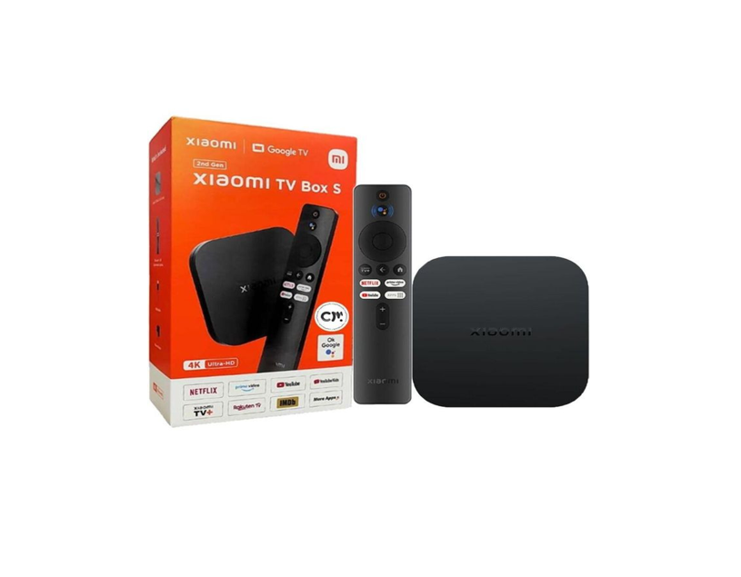 Mi Box S (2nd Gen) 2GB/8GB Google TV 5G WIFI HDR10+ 4k Streamer Android TV Box With Google Assistant Remote Streaming Media Player- Black Xiaomi