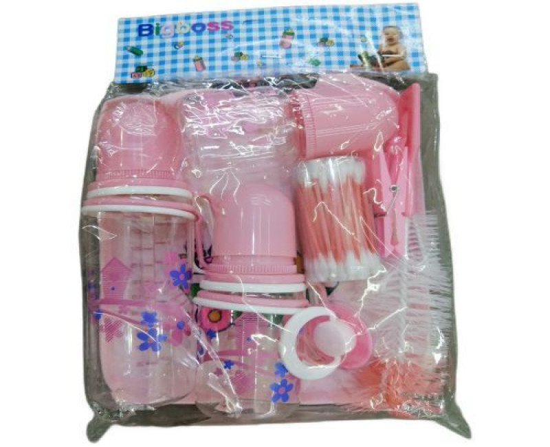 Baby Gift Set Pack Milk Baby Feeding Bottles Set- Pink.