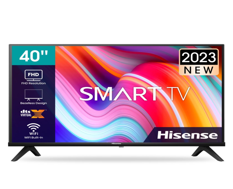 Hisense 40" Inch 2023 Design Smart Frameless LED FHD TV - Black