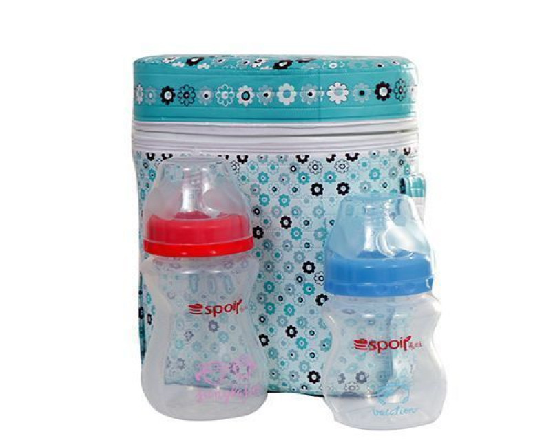 Baby Bottle Warmer, Comes with 2 Feeding Bottles - Turquoise