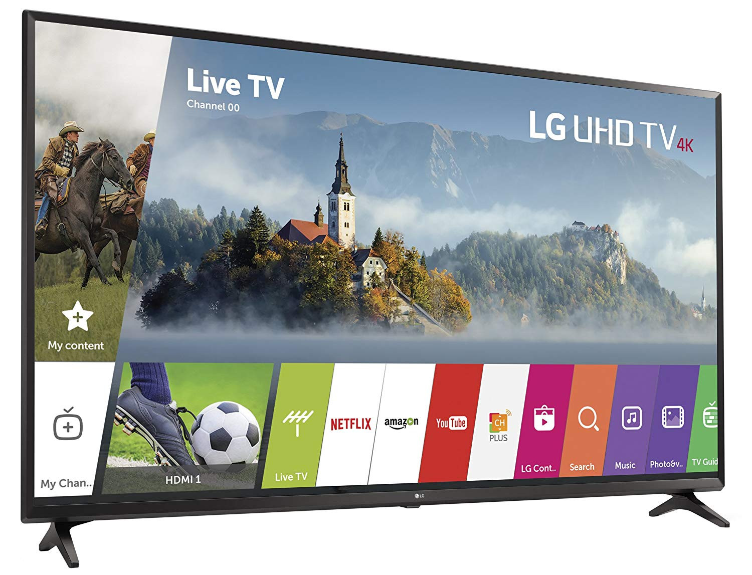 43 inch LG Smart 4K UHD Television  Black