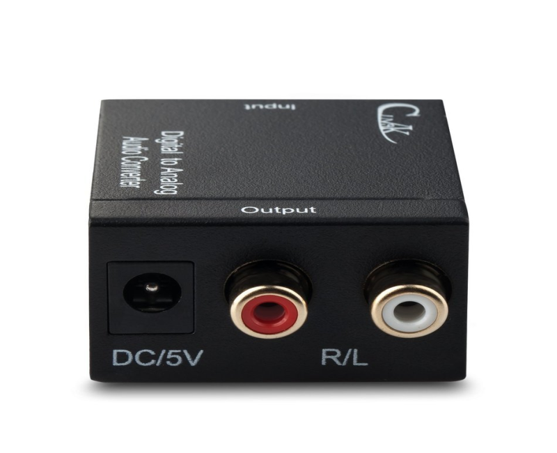 Digital Optical SPDIF Coax To Analog RCA Audio-Black