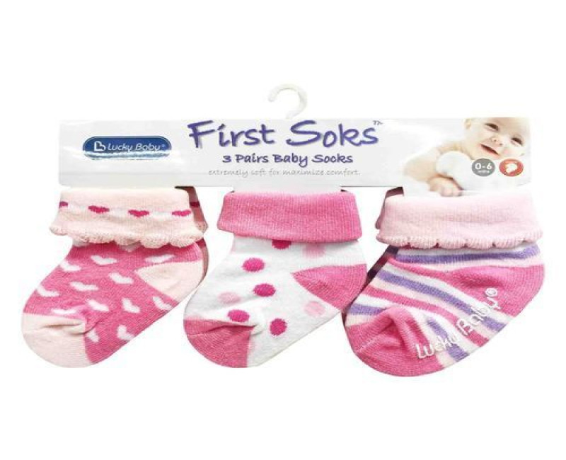3pcs Baby Socks - Multi Colour