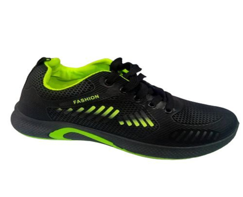 Women's Designer Sneakers - Black,Lime Green