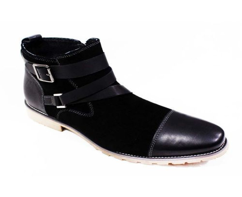 Men's Suede Designer Boots - Coffee Brown