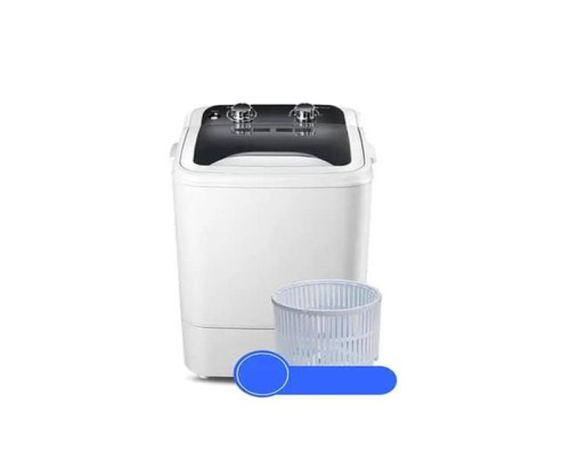 Washing Machines 6KG Large Capacity Super Quiet Mini Washing Machine camping Portable Washing Machine 360 Blue Light Washing Energy Water saving TimerEasy Operation -Black White Boma