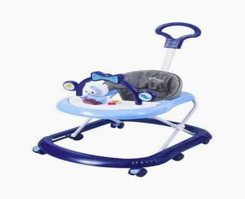 Mom Easy Multi Functional Baby Walker with 3Educational Modules Blue