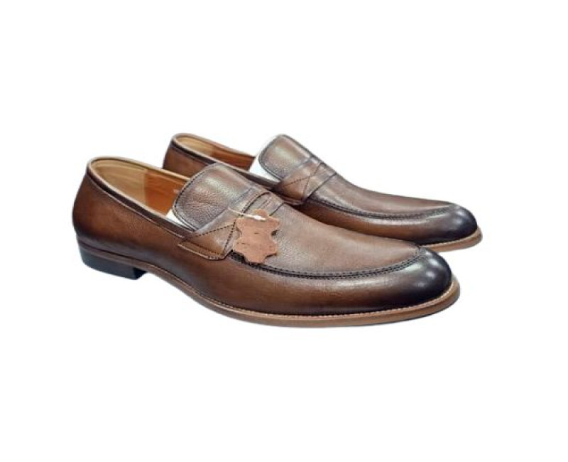 Men's Faux Leather Designer Shoes - Brown