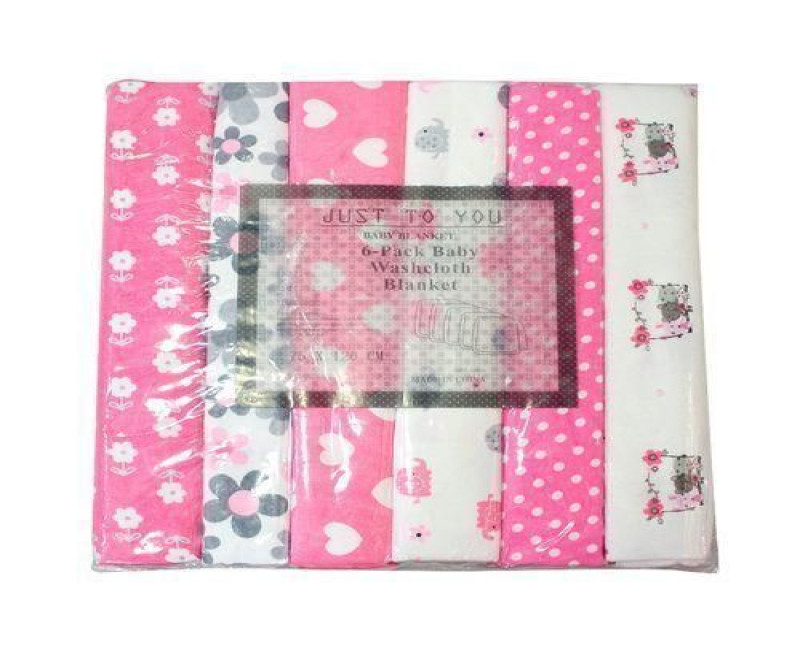 6pc Baby Shawl Sheets - Multi-Colour