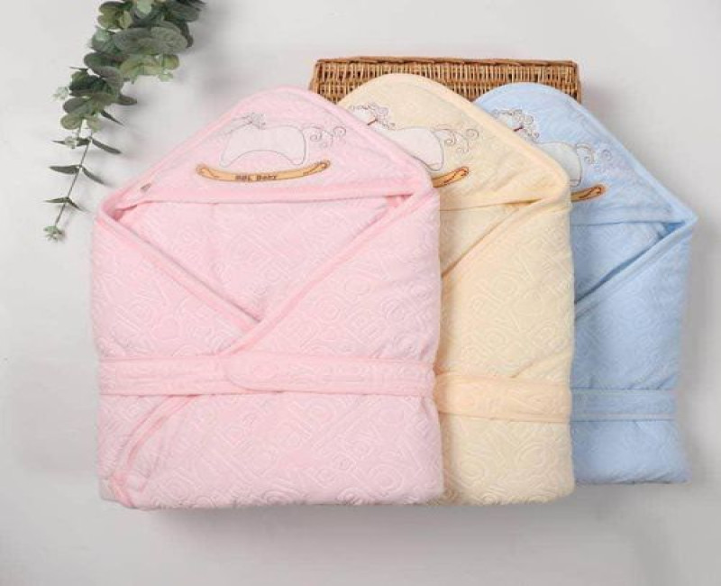 Baby Shawl Receiver - Pink, color and design varies