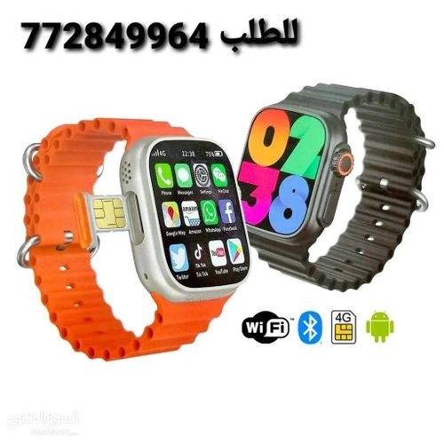 Smartbarry Premium C90 Ultra Smart Watch with 4G SIM Card, App Store Working, Google Maps, Facebook, YouTube, Android, Sports Features,Bluetooth Calling SIM Supported Extra Band- Multicolor