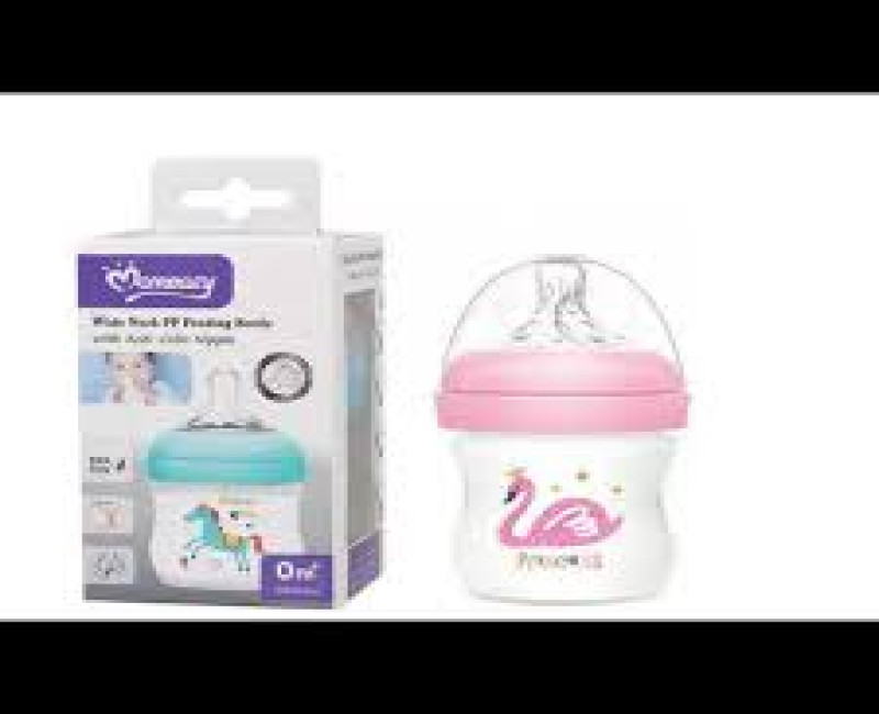 Mom Easy Feeding Bottle- 120 Ml Anti Colic Wide Neck Feeding Bottle
