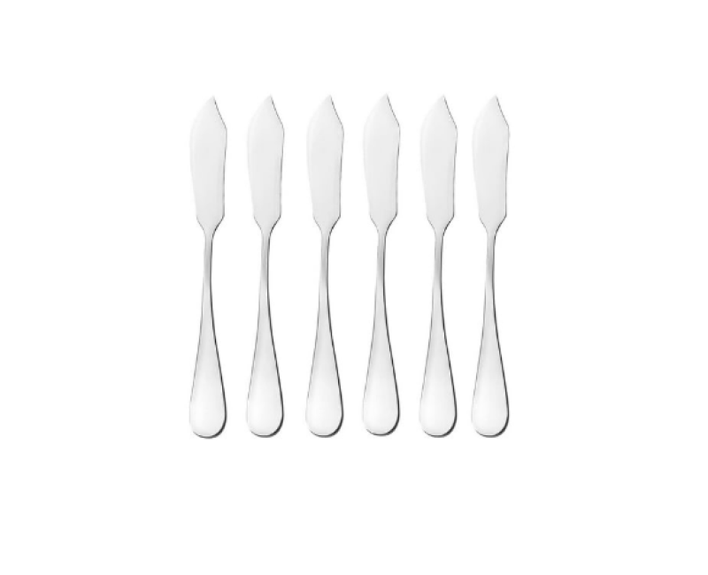 6 Piece Pf Butter Knife, Cheese Knife, Dover Sole Breakfast Kippers, Cute Mini 5.91 inches Stainless Steel Kitchen Knives for Butter Sandwiches Cheese Breakfast- Silver