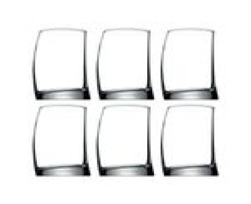 6 Pieces Of Curved Rocks Juice Glasses Tumblers - Clear.