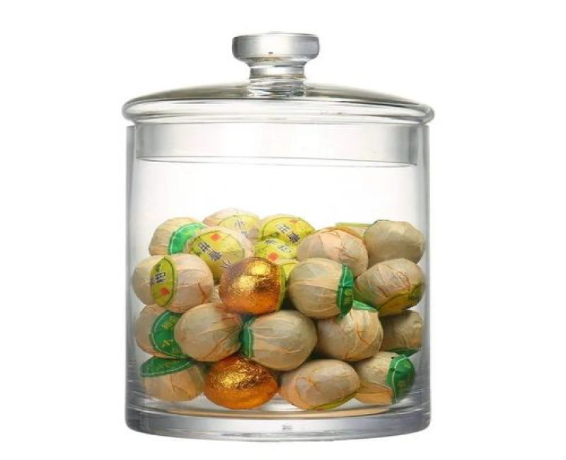 1000ml Acrylic jar Kitchen Food Bulk Container For Spices Dried Fruit Food Sugar Storage Can Sealed Bowl Box Canister- Transparent