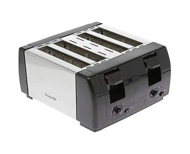 4 Slice Bread Toaster, Silver. Saachi