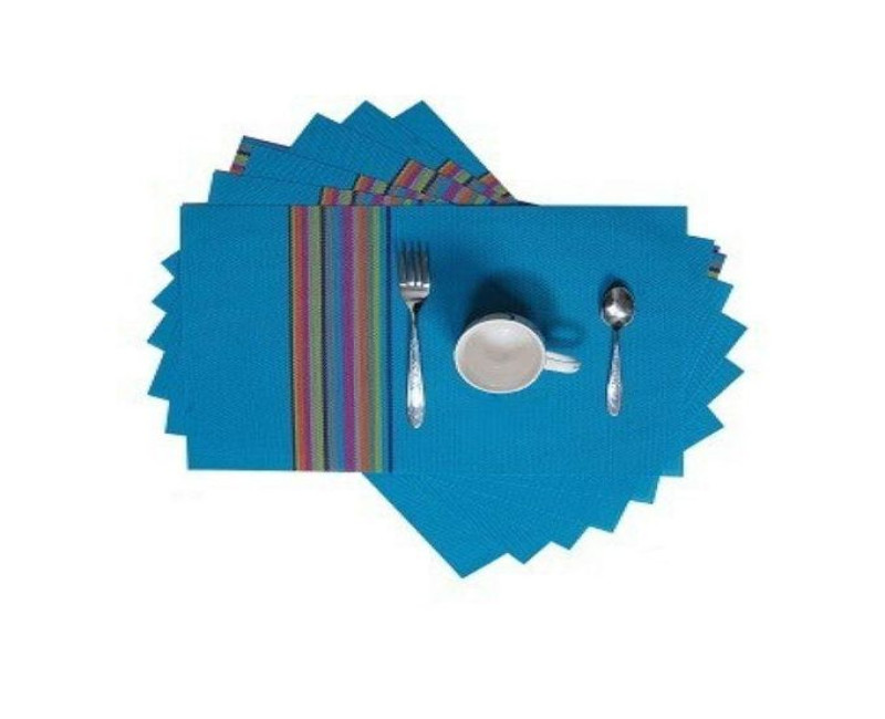 6 Pcs Table Mats With a Runner - Blue Table Mate