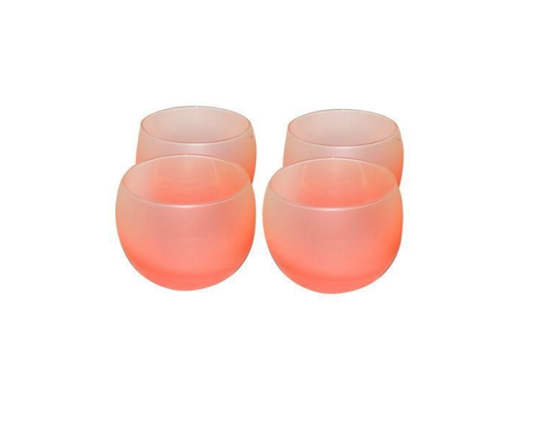 4 Pieces Of Frost Short Juice/Water Glasses - Soft Pink Luminarc