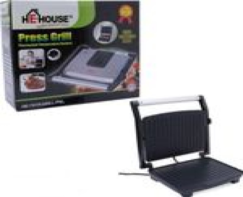 180 Degree Panini BBQ Grill / Sandwich Maker Press Machine- Silver He-House