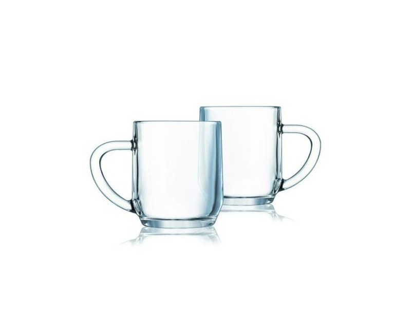 6 Pcs Of Glass Coffee Tea Cups Mugs -Colorless Luminarc