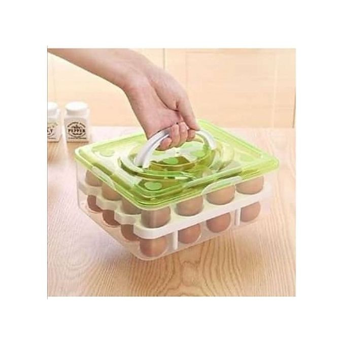 Other Plastic Double Layer Egg Tray - Green