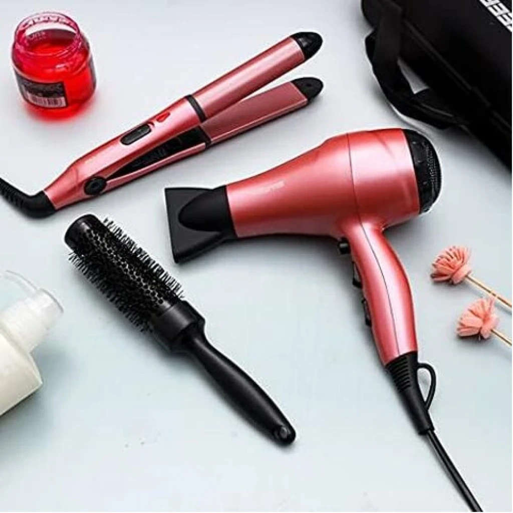 GHF 86054 Hair Dryer, Curler & Straigh Combo with bag